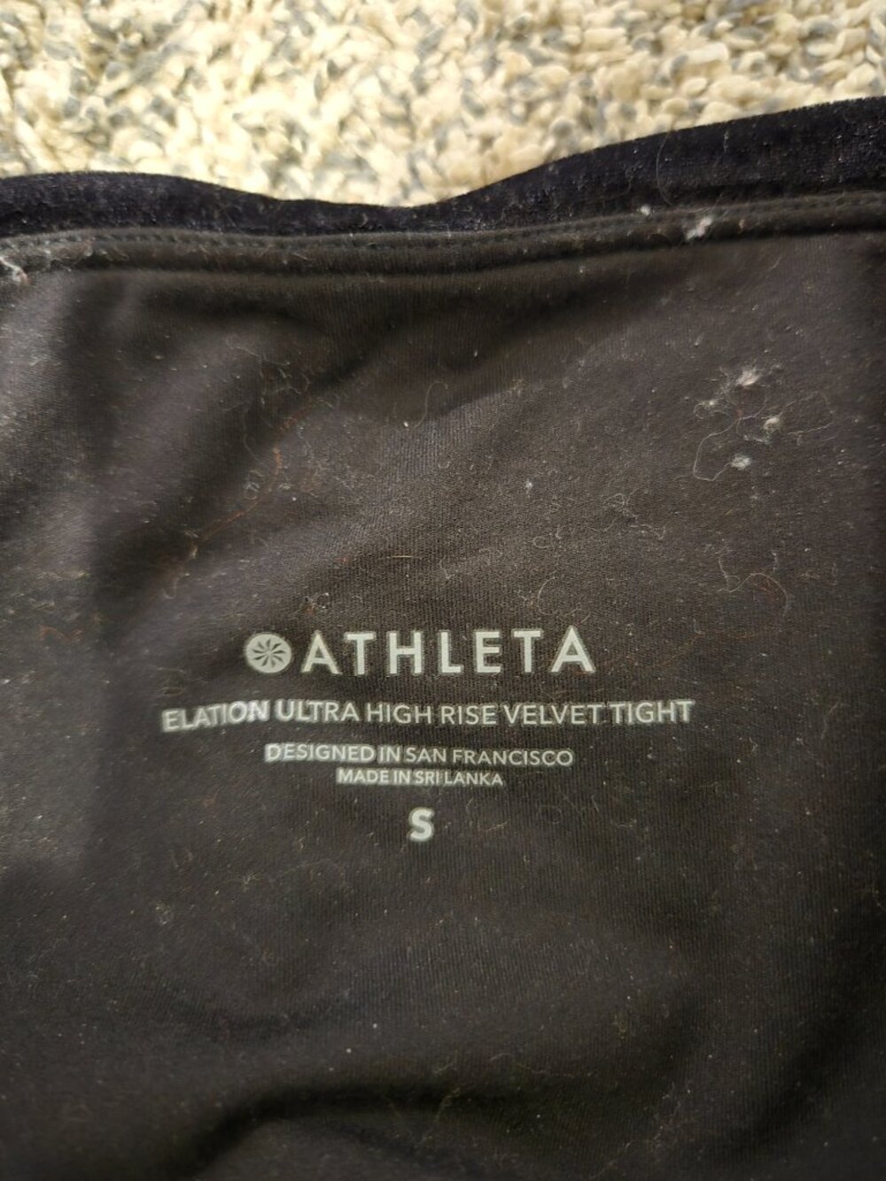 Athleta Elation Ultra High Rise Velvet Tights Black S - Picture 3 of 4